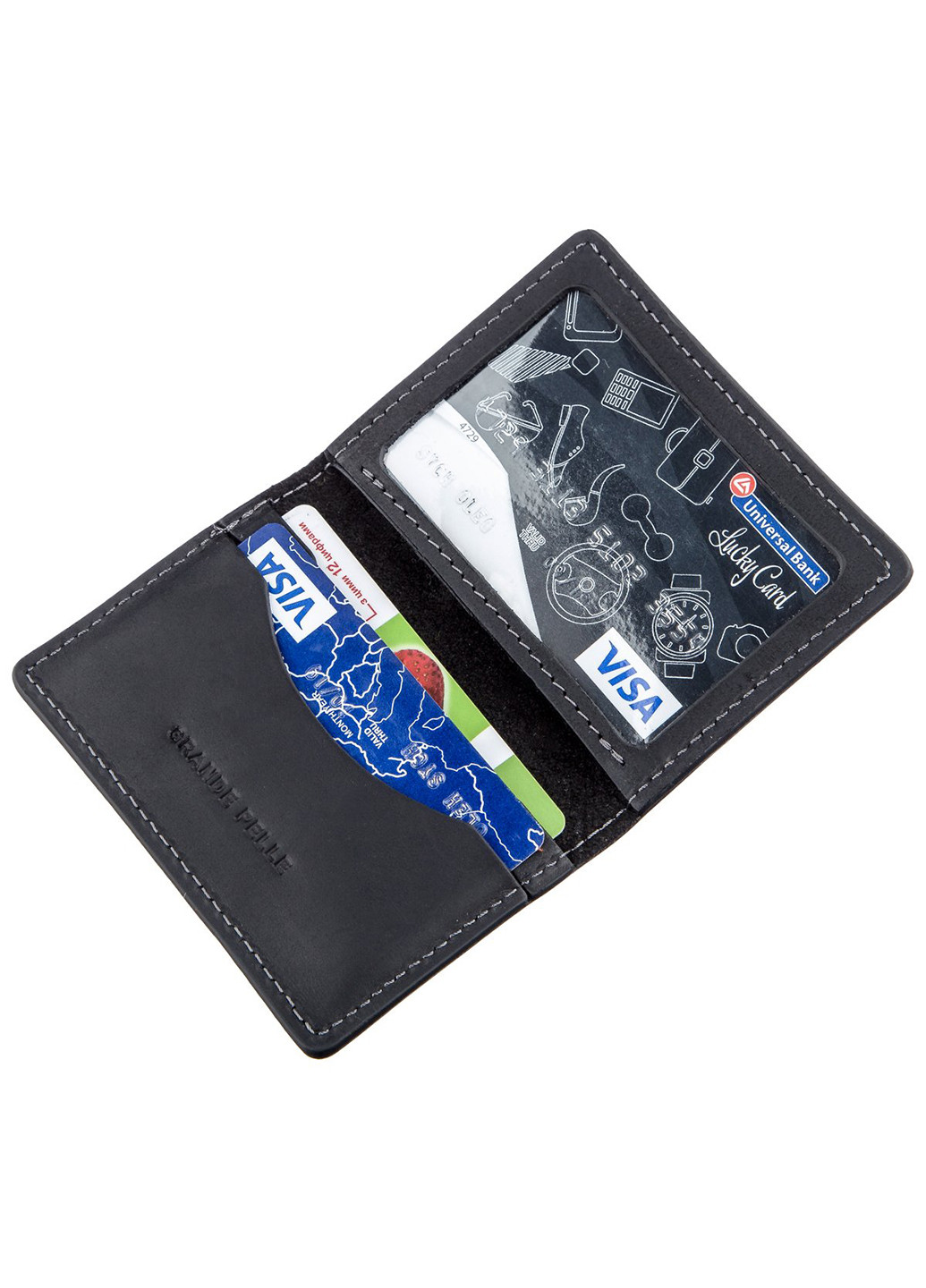 Шкіряна обкладинка на паспорт 10х7х0,5 см Grande Pelle (253174633)