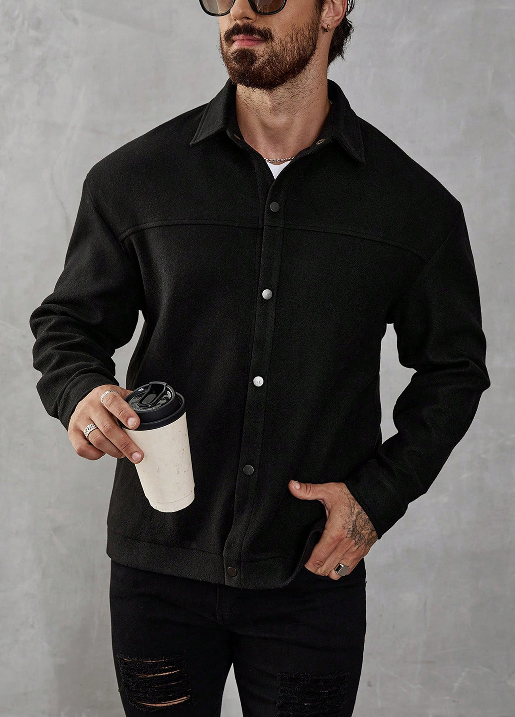 Куртка-сорочка SHEIN (341286509)