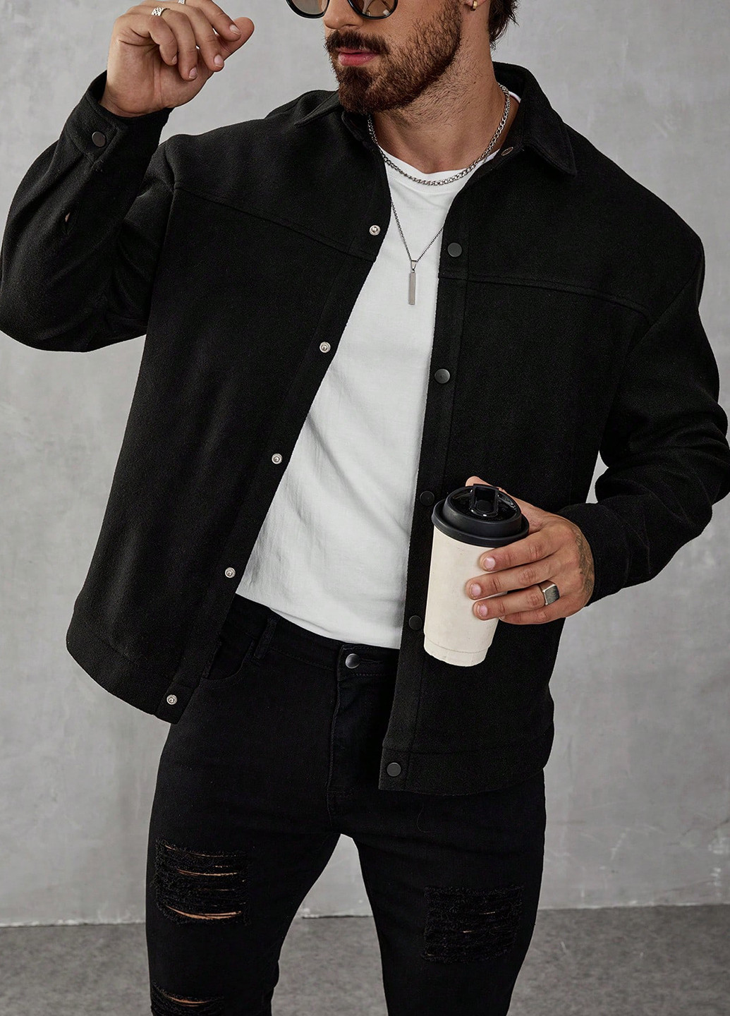 Куртка-сорочка SHEIN (341286509)