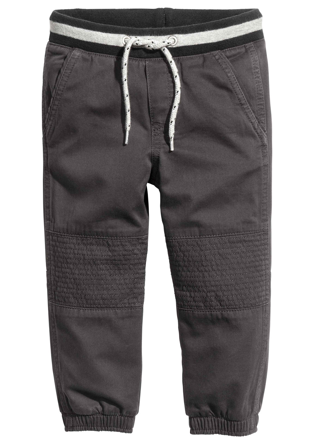 Черные кэжуал демисезонные брюки прямые H&M