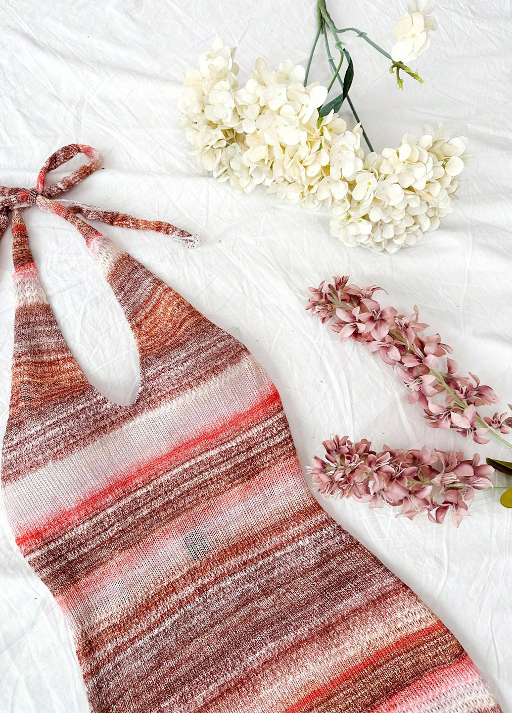 Комбинированное кэжуал платье с открытой спиной, силуэтная SHEIN в полоску