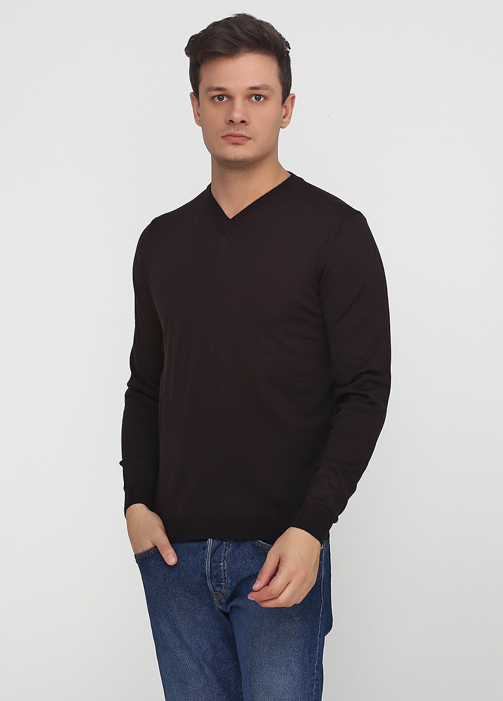 Темно-коричневый демисезонный пуловер пуловер Belika