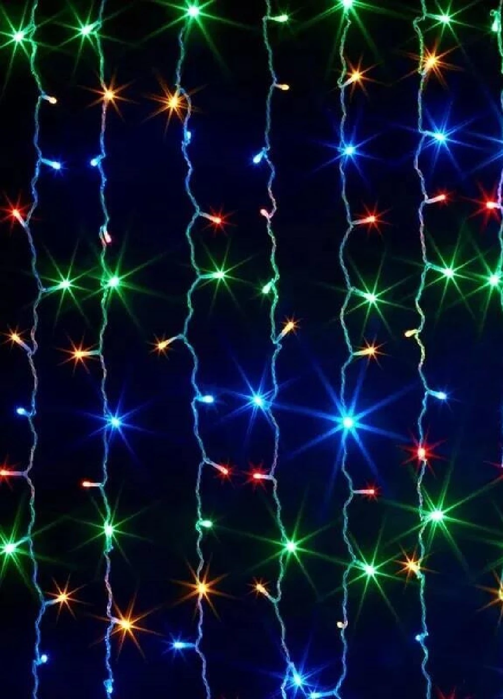 Новорічна святкова світлодіодна гірлянда водоспад дощ штора 480 Led 3х3 м (473554-Prob) Різнокольорова Unbranded (255243143)