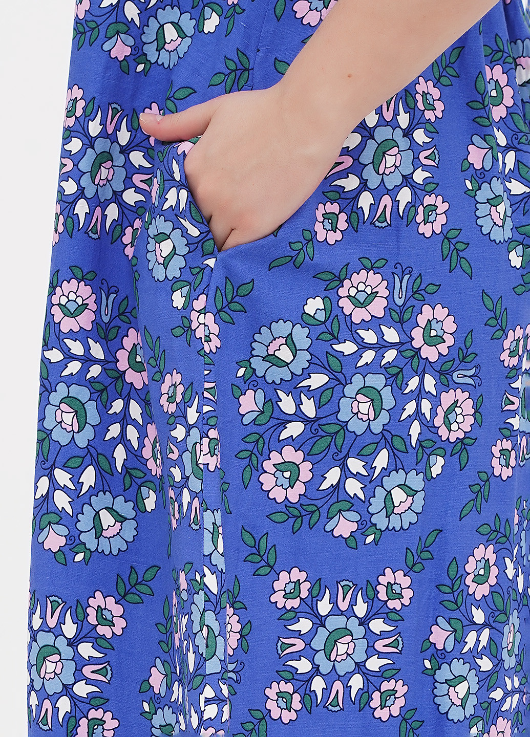 Синя кежуал сукня кльош Boden з квітковим принтом