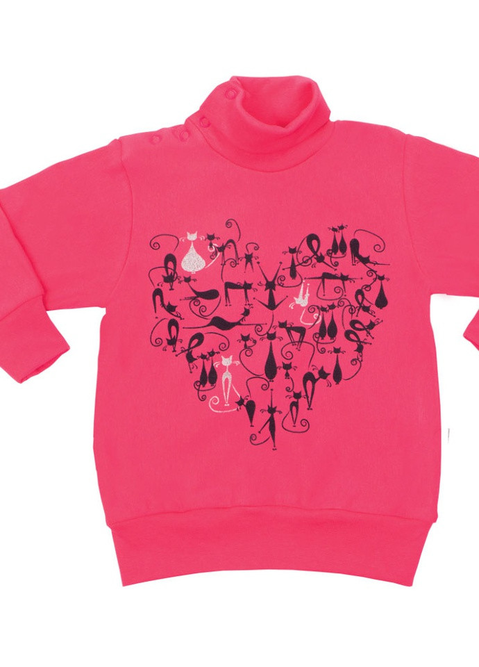 Малиновый демисезонный детский свитер для девочки sv-06-18 *кошечки* Габби