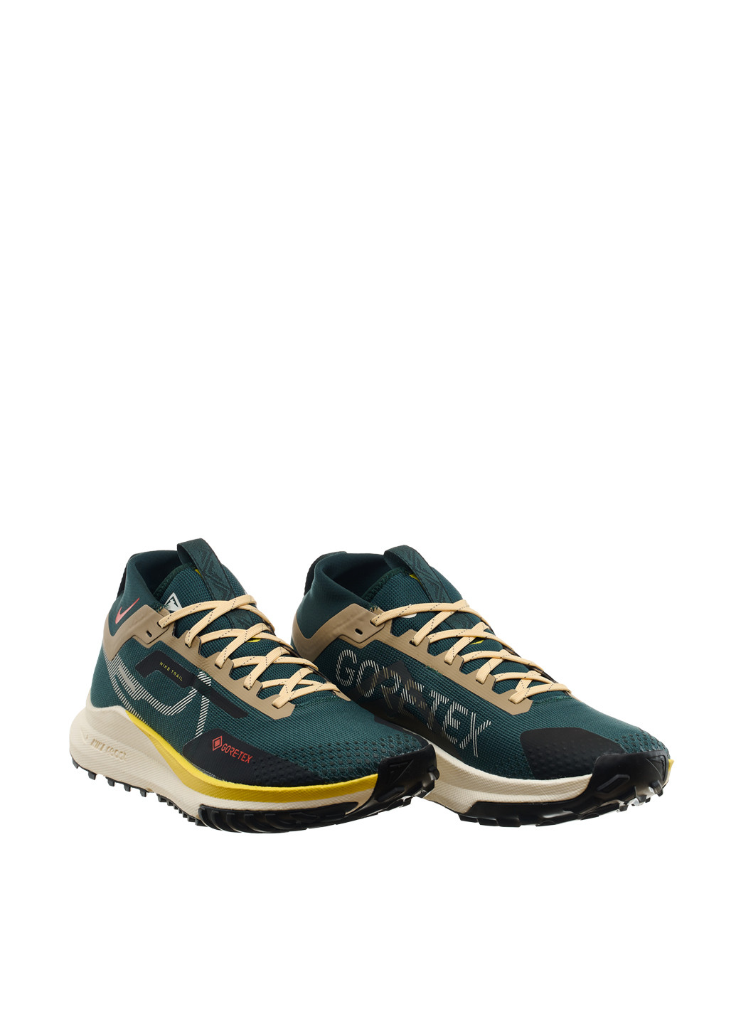 Темно-зеленые демисезонные кроссовки fd0317-333_2024 Nike REACT PEGASUS TRAIL 4 GTX