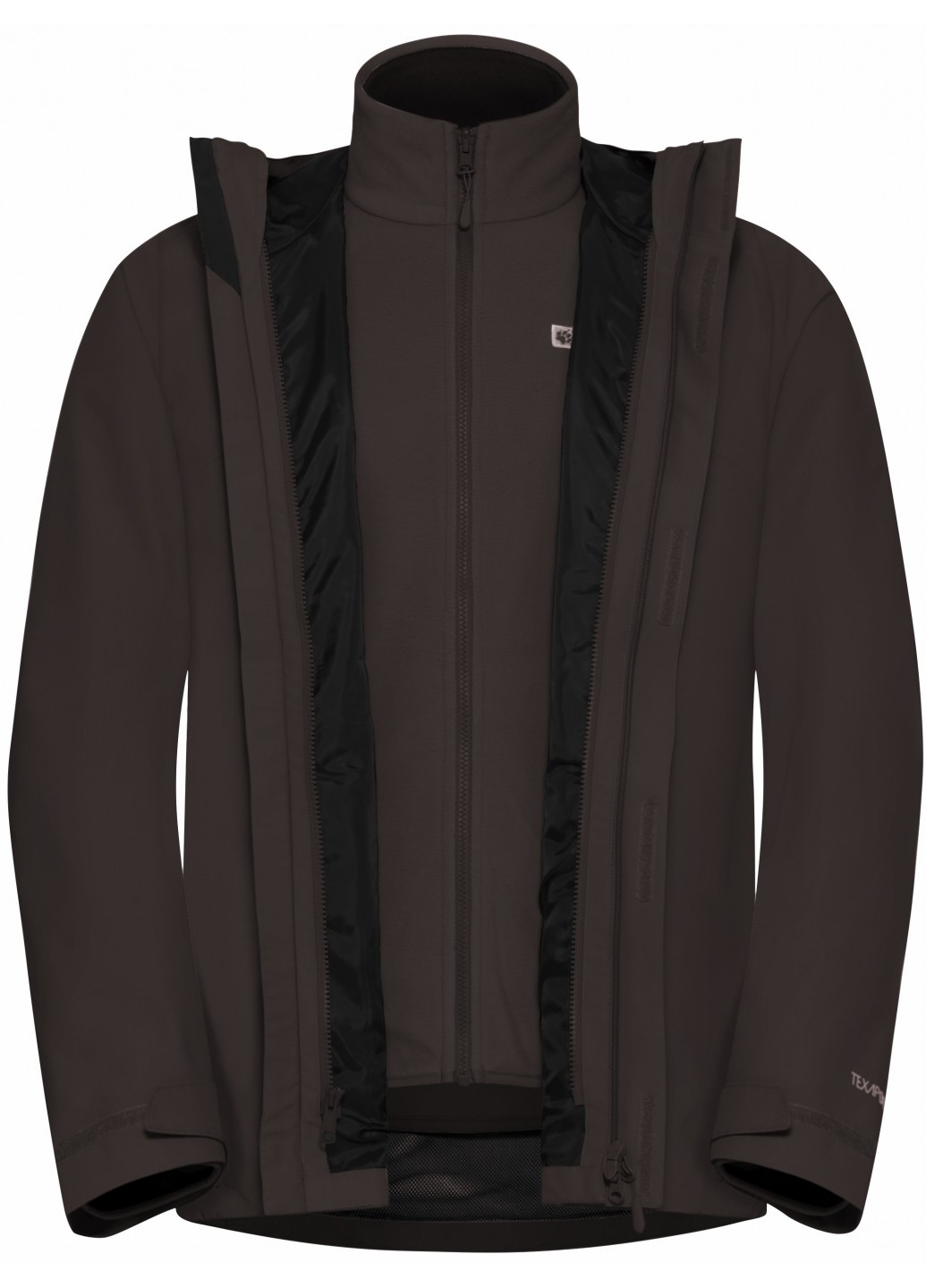 Коричнева демісезонна куртка Jack Wolfskin ALTENBERG 3IN1 JKT M