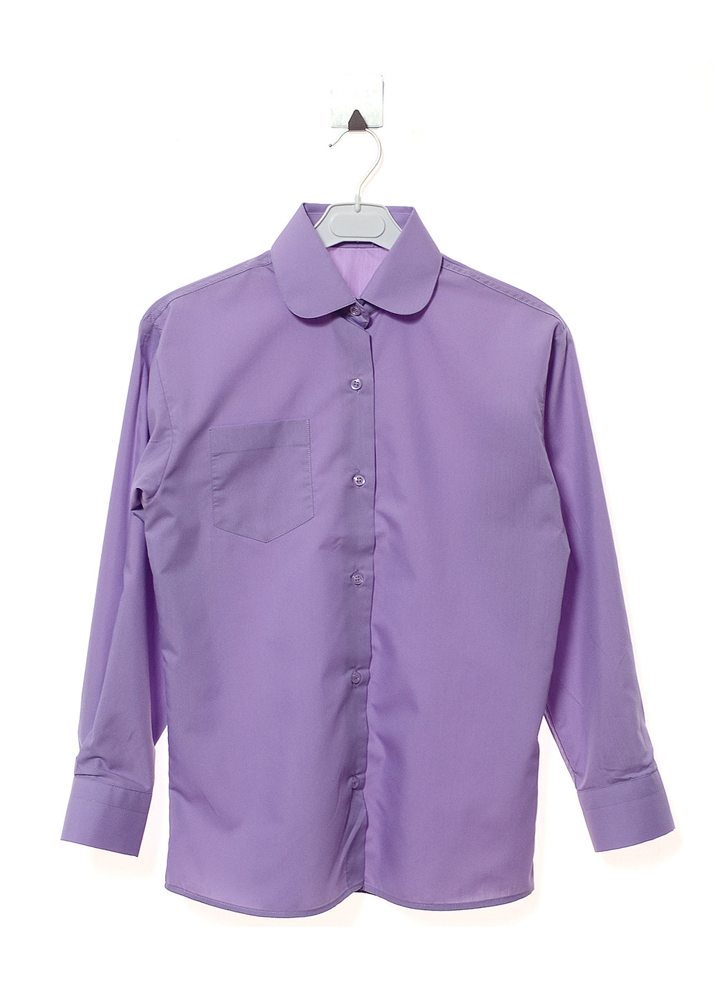 Фиолетовая кэжуал рубашка однотонная Baki с длинным рукавом