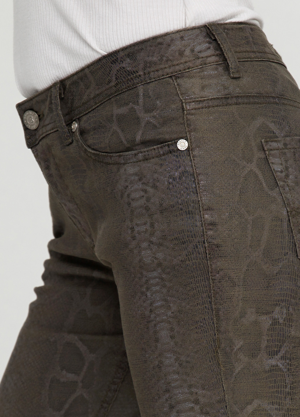 Джинси Bogner завужені анімалістичні хакі джинсові