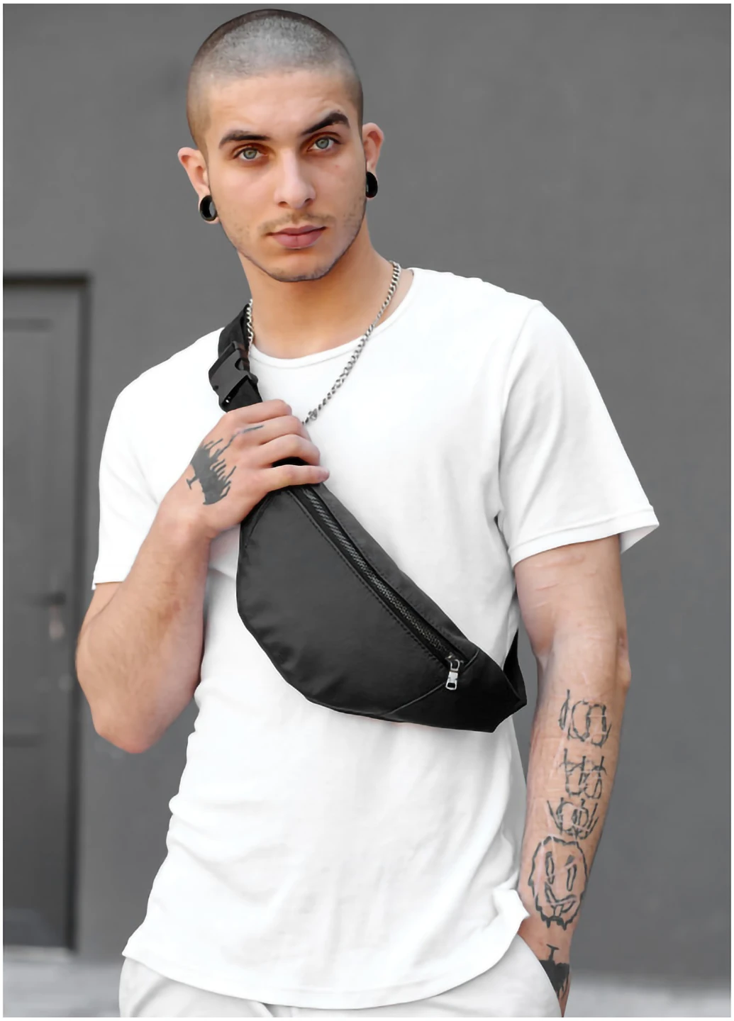 Мужская поясная сумка бананка 33х14х5 см Sambag (253490407)
