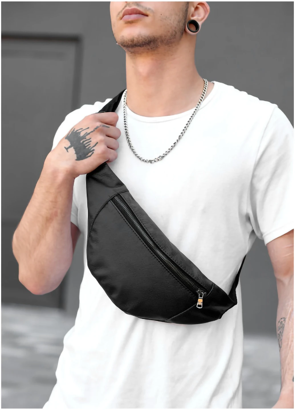 Мужская поясная сумка бананка 33х14х5 см Sambag (253490407)