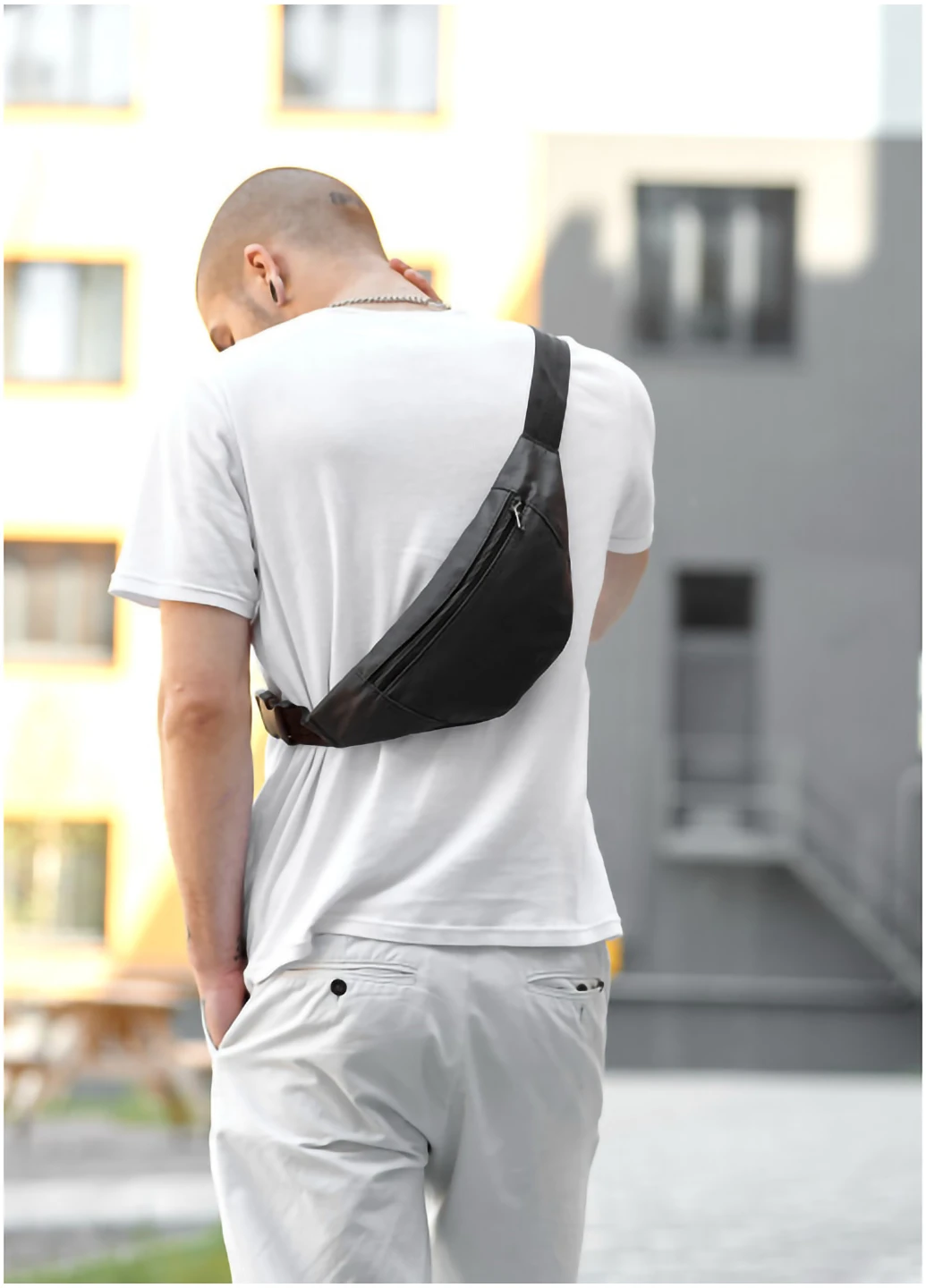 Мужская поясная сумка бананка 33х14х5 см Sambag (253490407)