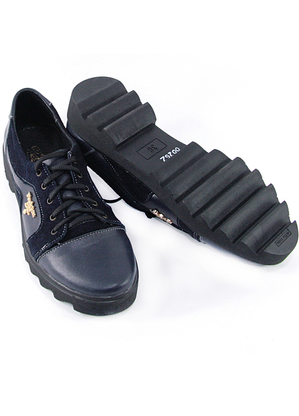 Mila Туфли темно-синий з натуральная замша, натуральная кожа, — демисезон (360976380)