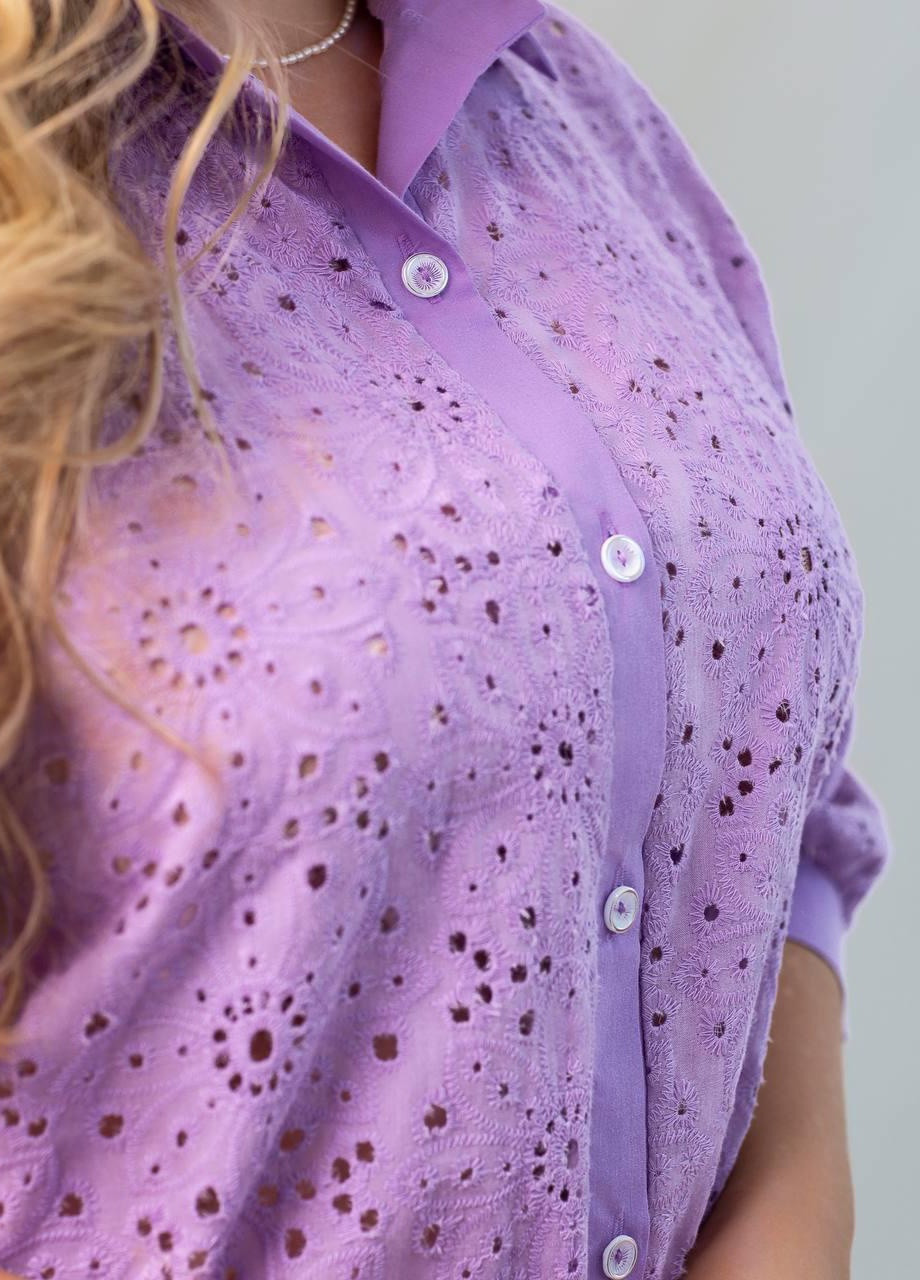 Лавандовая женская рубашка лавандового цвета р.46/48 373022 New Trend