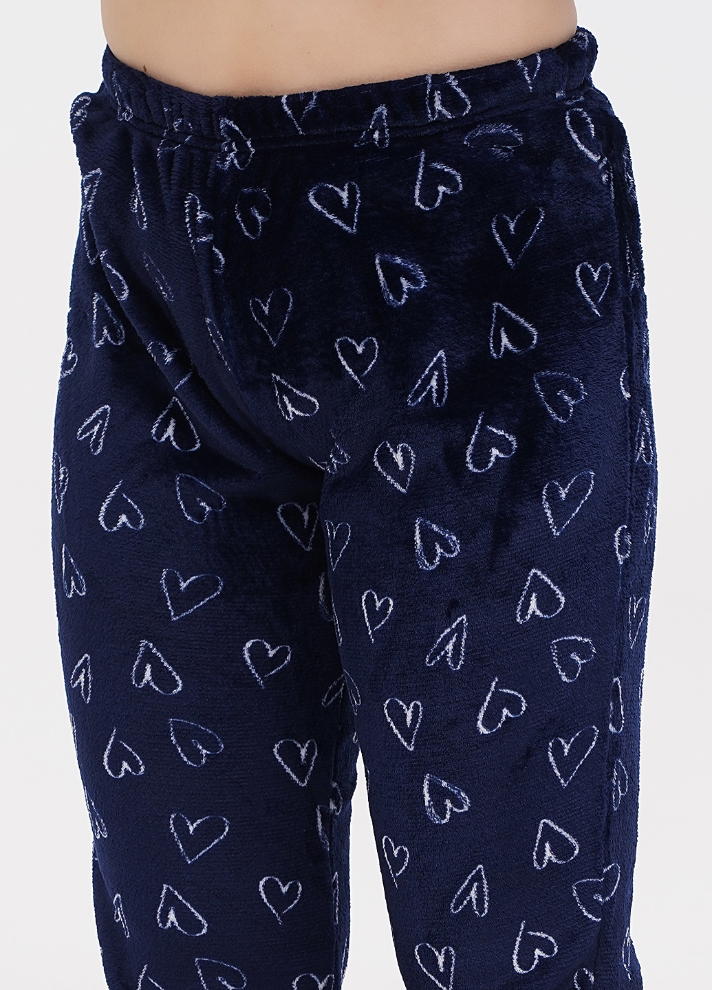 Темно-синяя зимняя пижама (свитшот, брюки) Fleri