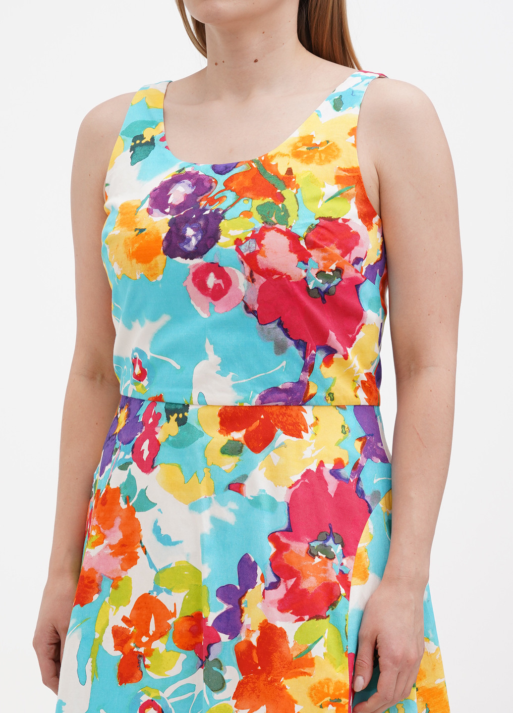 Комбінована кежуал сукня кльош Ralph Lauren з квітковим принтом