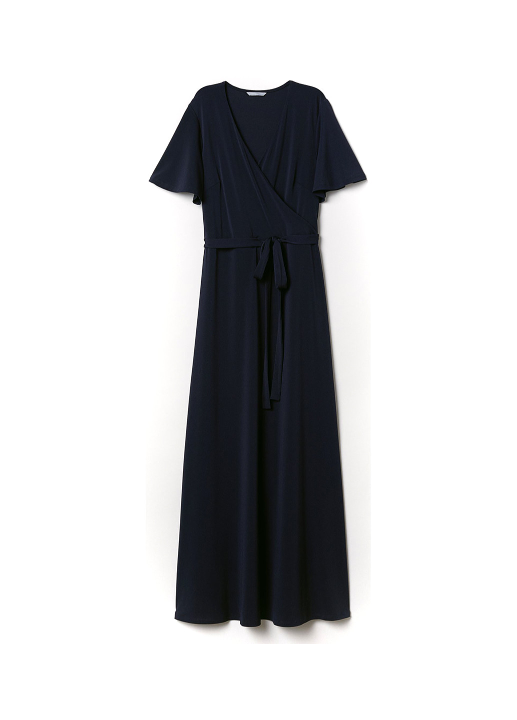 Темно-синее кэжуал платье на запах H&M однотонное