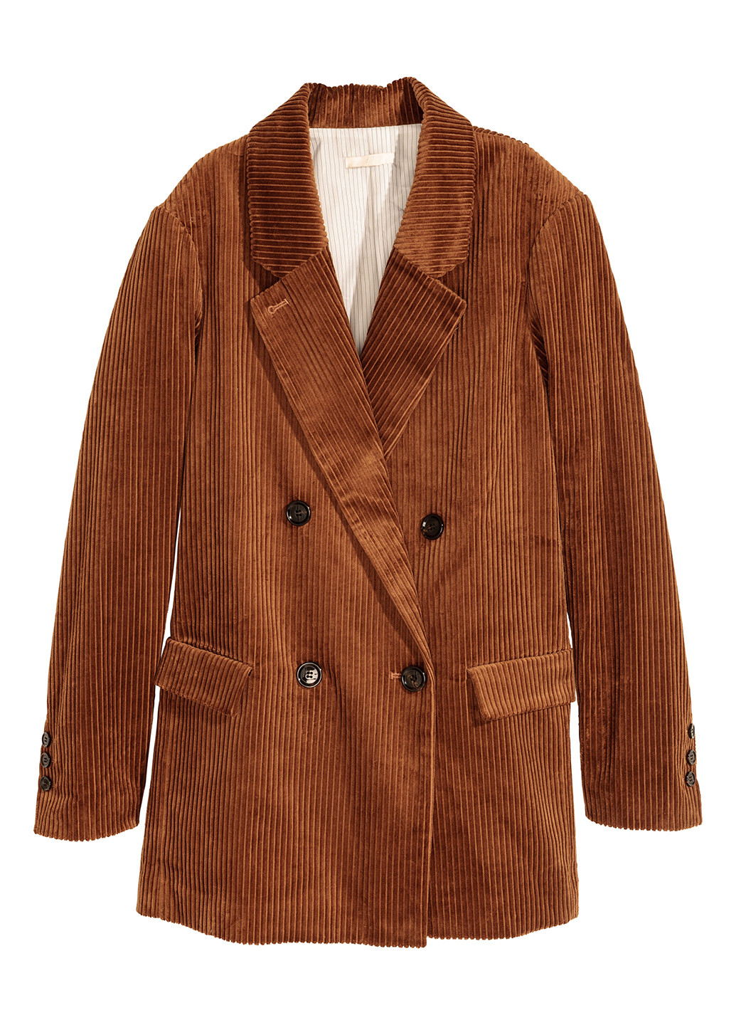 Песочный женский жакет H&M однотонный - демисезонный