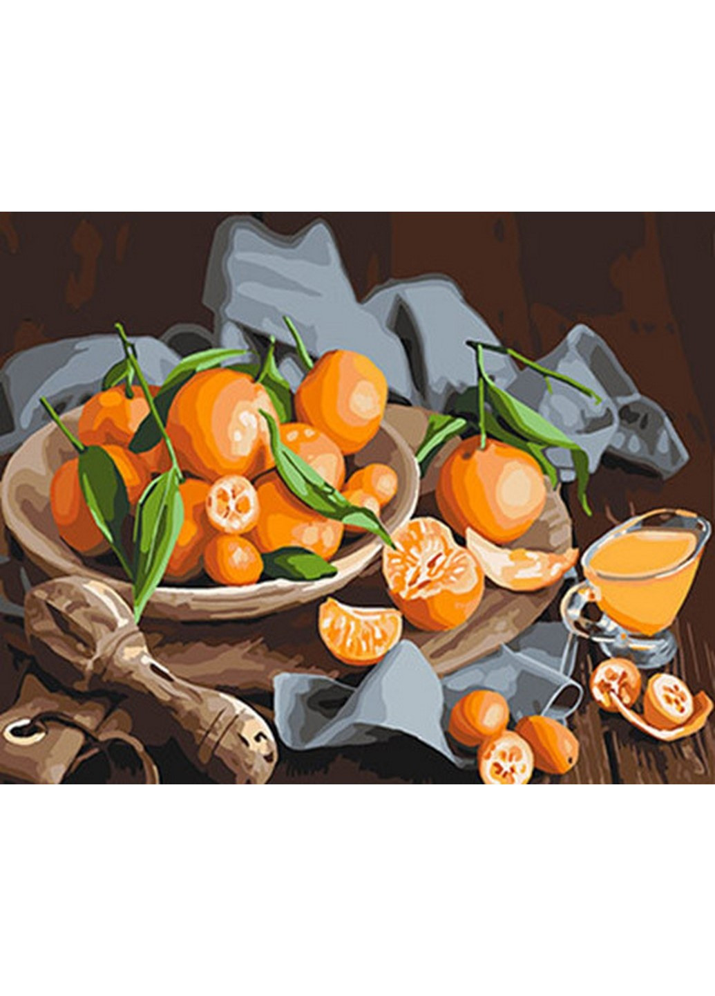Картина по номерам Натюрморт "Оранжевое наслаждение" 40х50 см KHO5545 Идейка (198866402)
