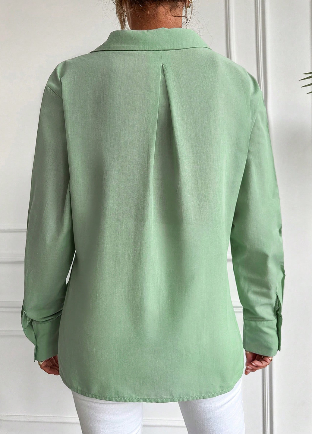 М'ятна блуза на запах SHEIN