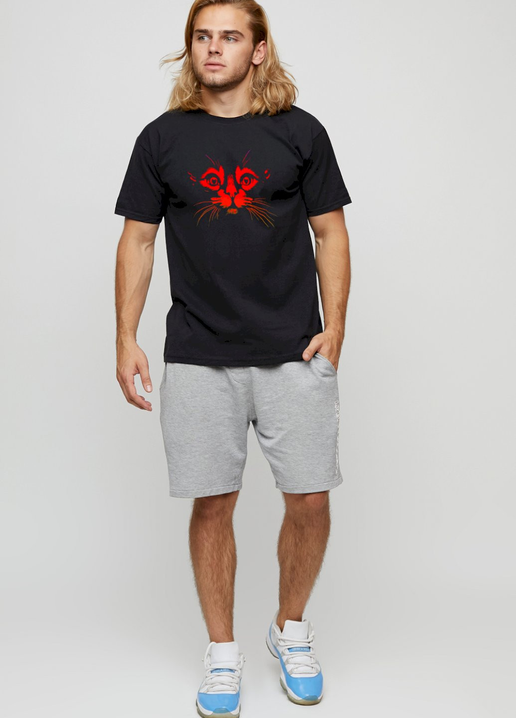 Черная футболка мужская basic /air print/ YAPPI