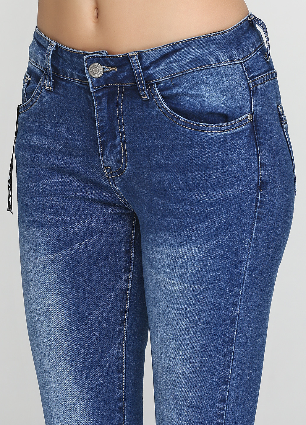 Синие демисезонные зауженные джинсы Ds Fashion
