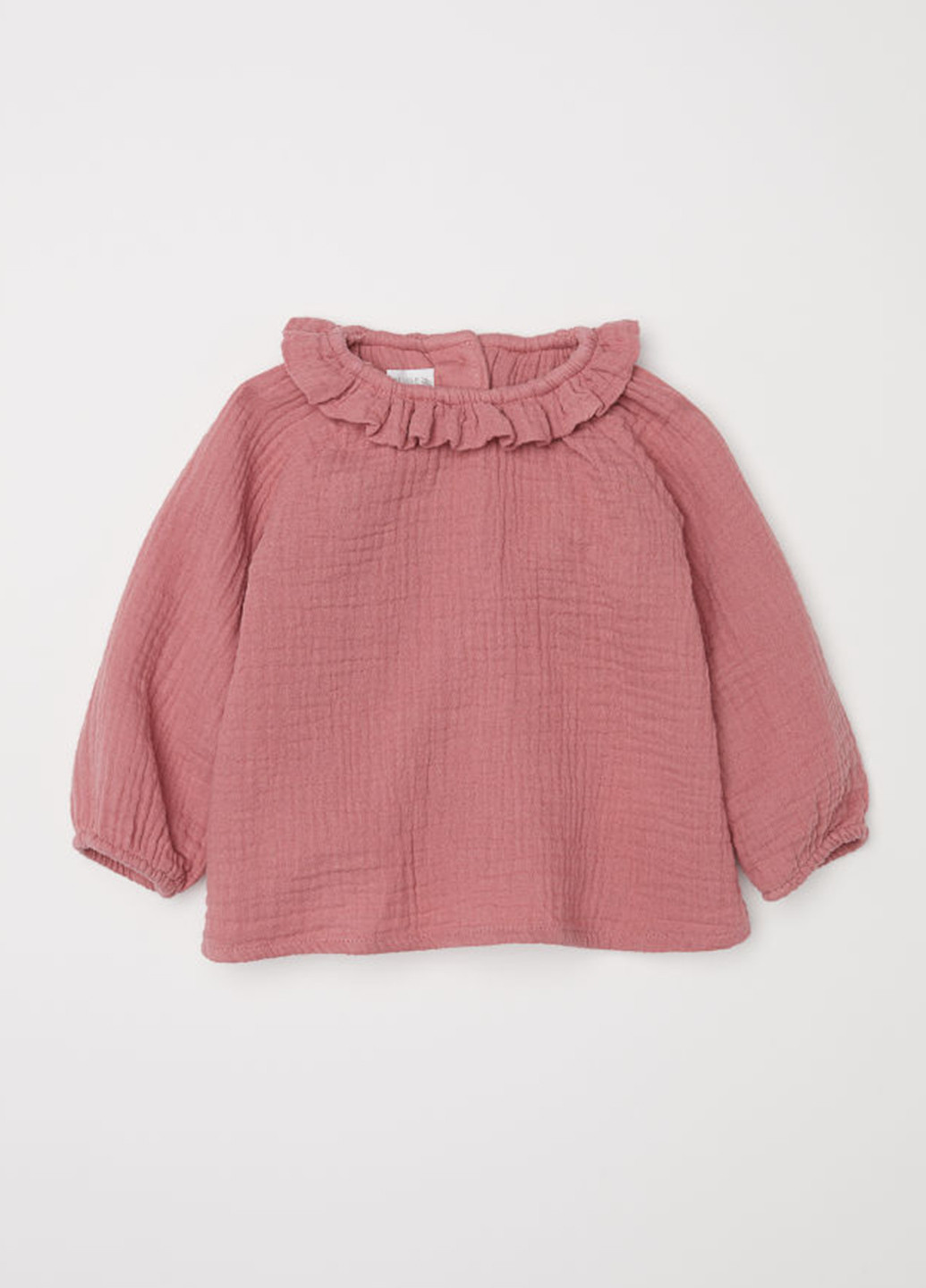 Розовая однотонная блузка H&M демисезонная