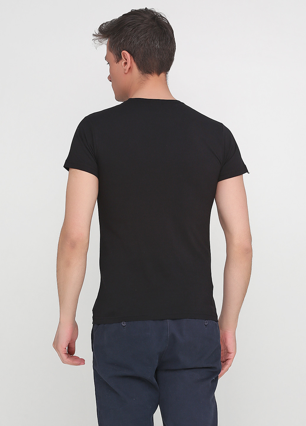 Чорна футболка з коротким рукавом Dinersi