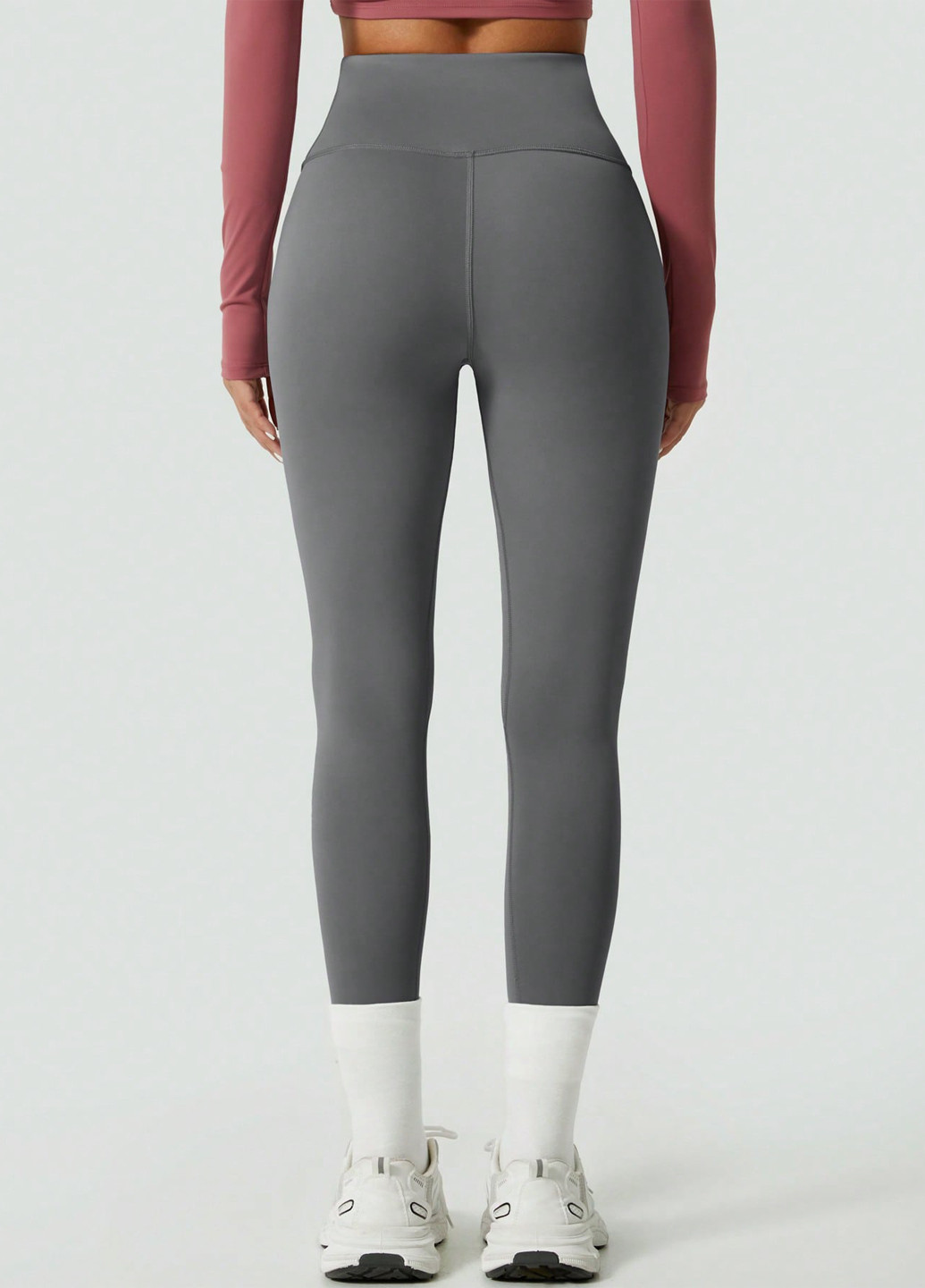 Серые демисезонные леггинсы SHEIN