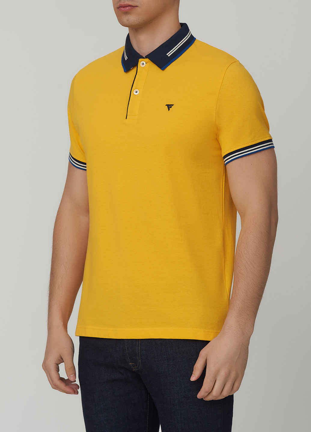 Желтая футболка-поло для мужчин Fred Mello