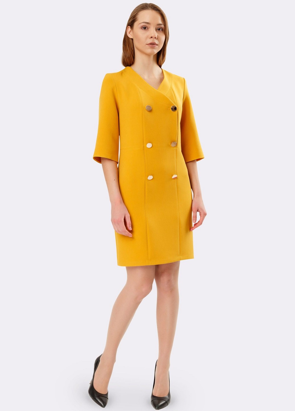 Желтое деловое платье Cat Orange