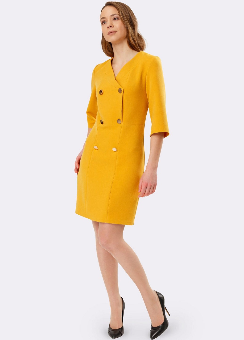 Желтое деловое платье Cat Orange