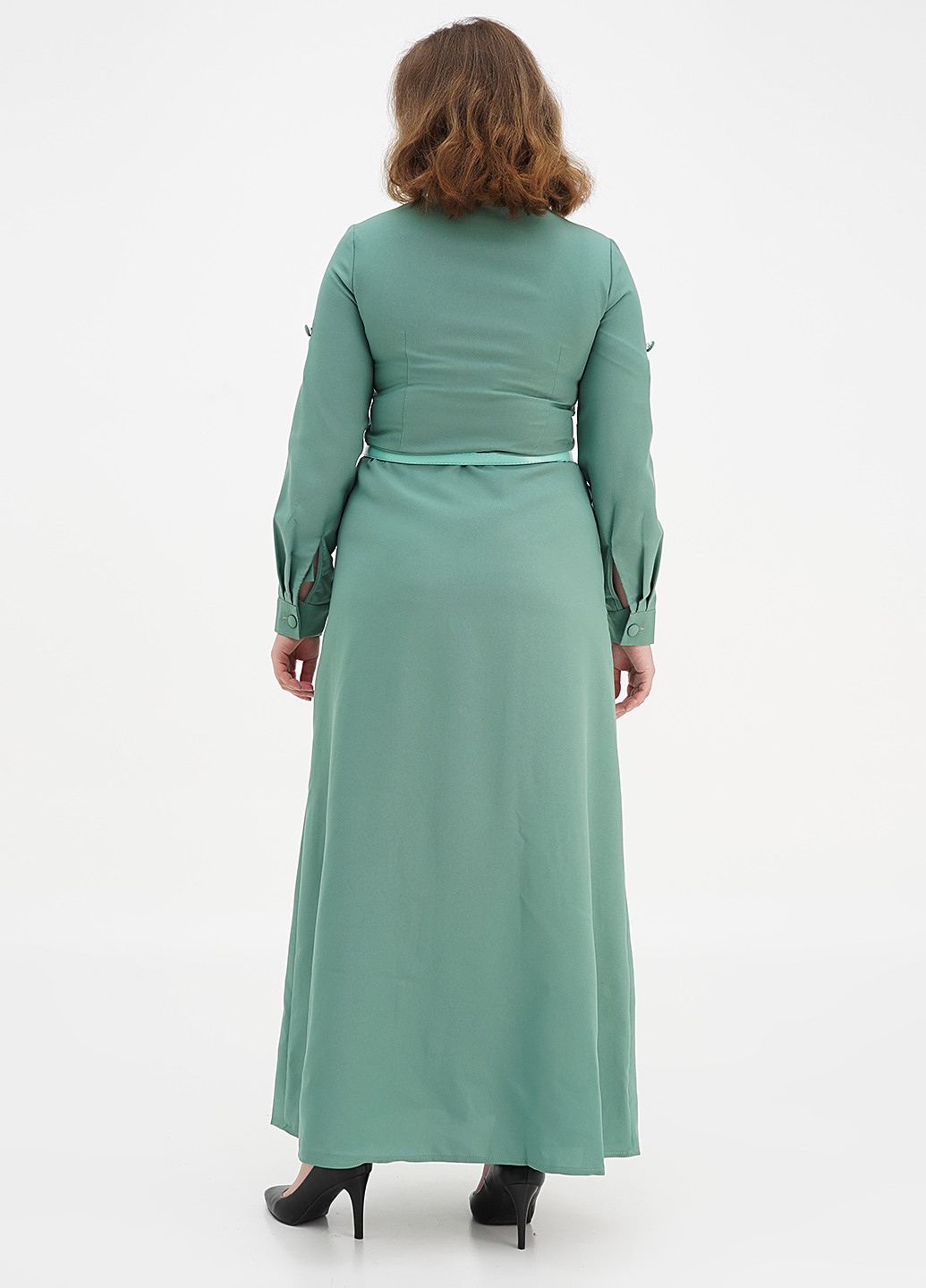 Сіро-зелена кежуал сукня Maurini однотонна
