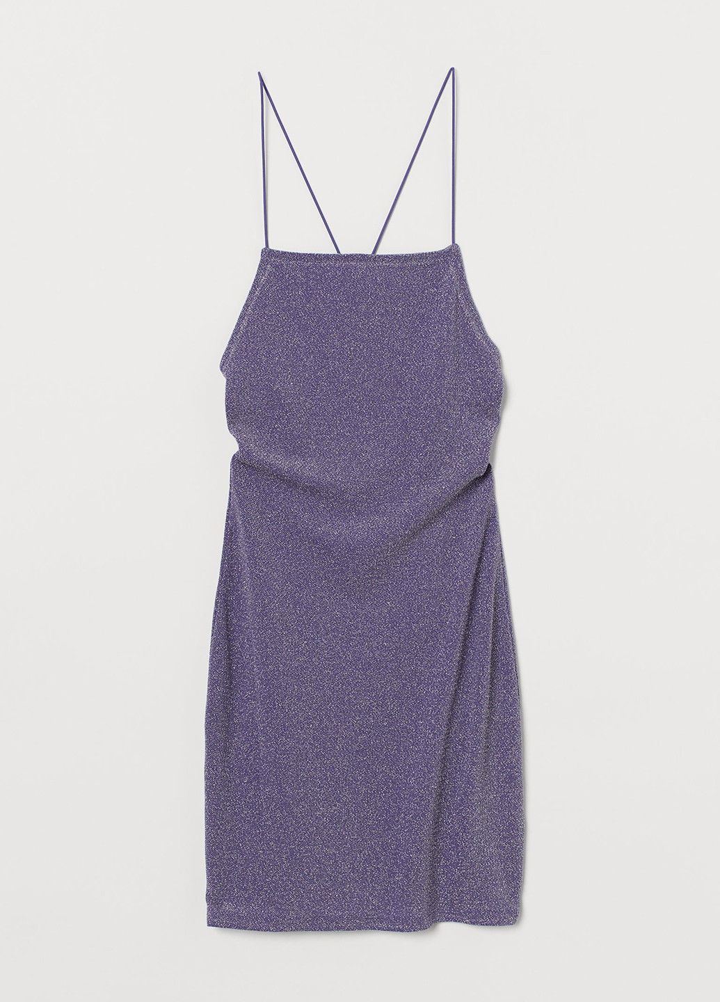Светло-фиолетовое коктейльное сукня с открытой спиной H&M однотонное