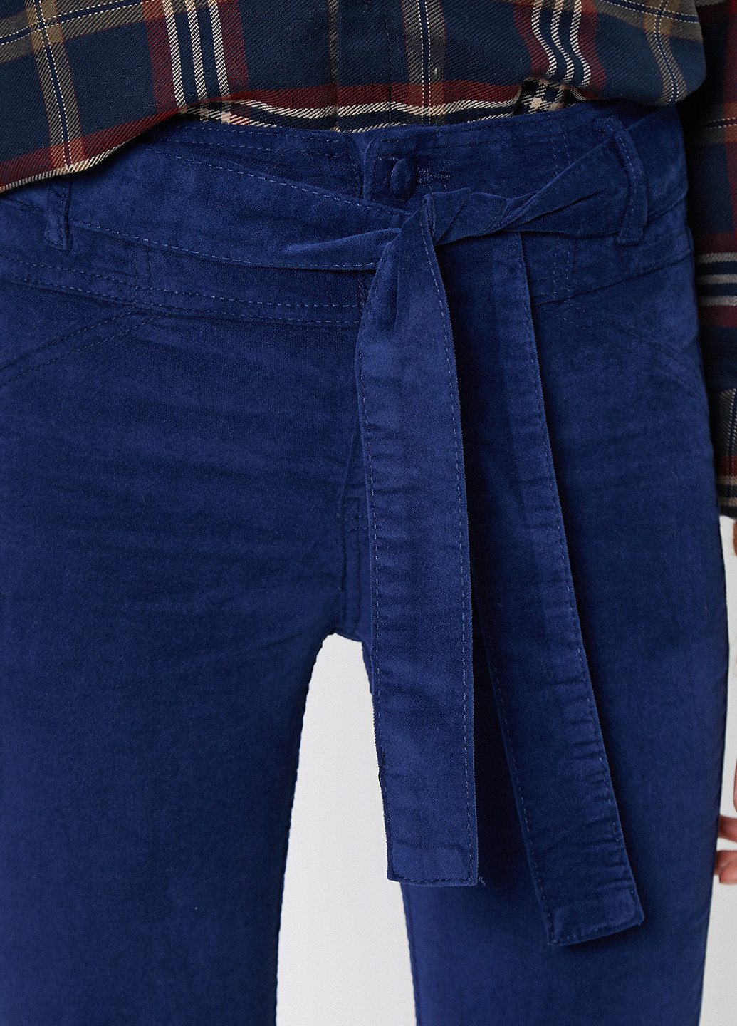 Синие кэжуал демисезонные зауженные брюки KOTON