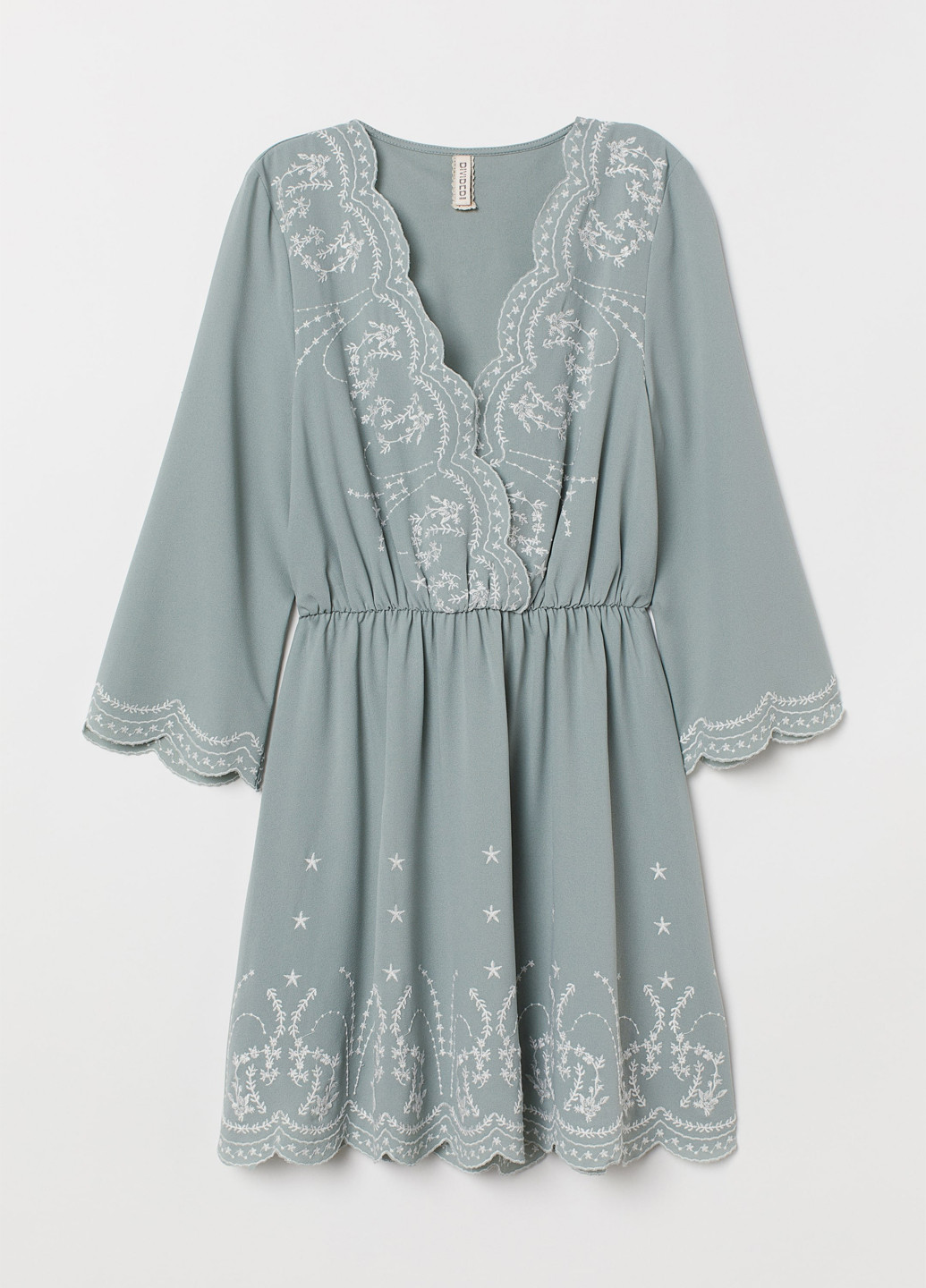 Сіро-зелена кежуал сукня кльош H&M однотонна