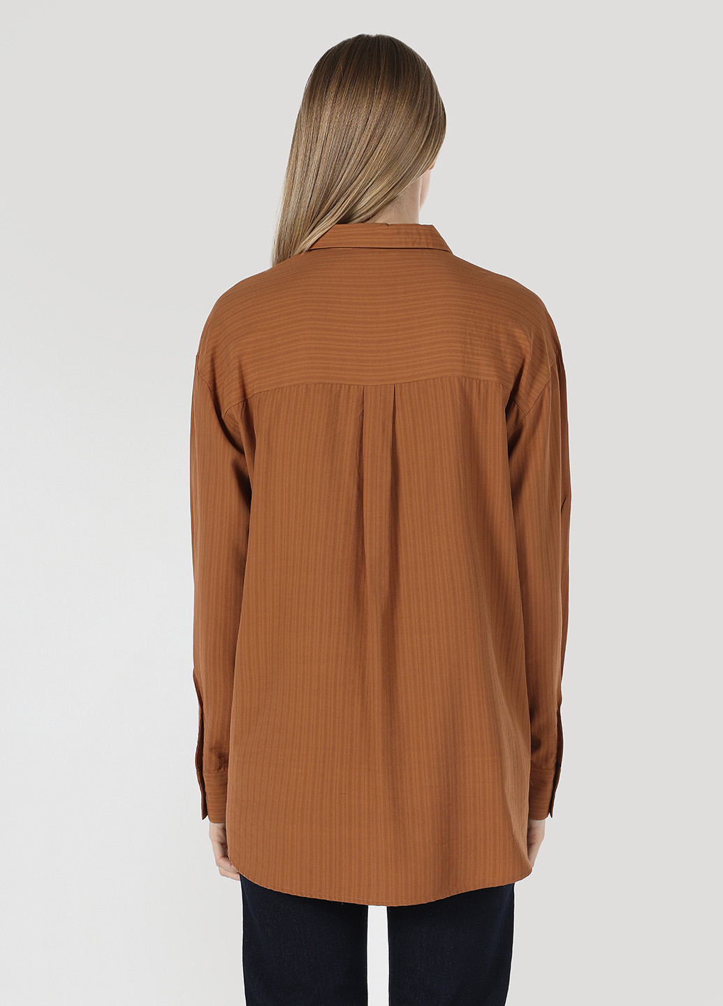 Светло-коричневая кэжуал рубашка в полоску Colin's