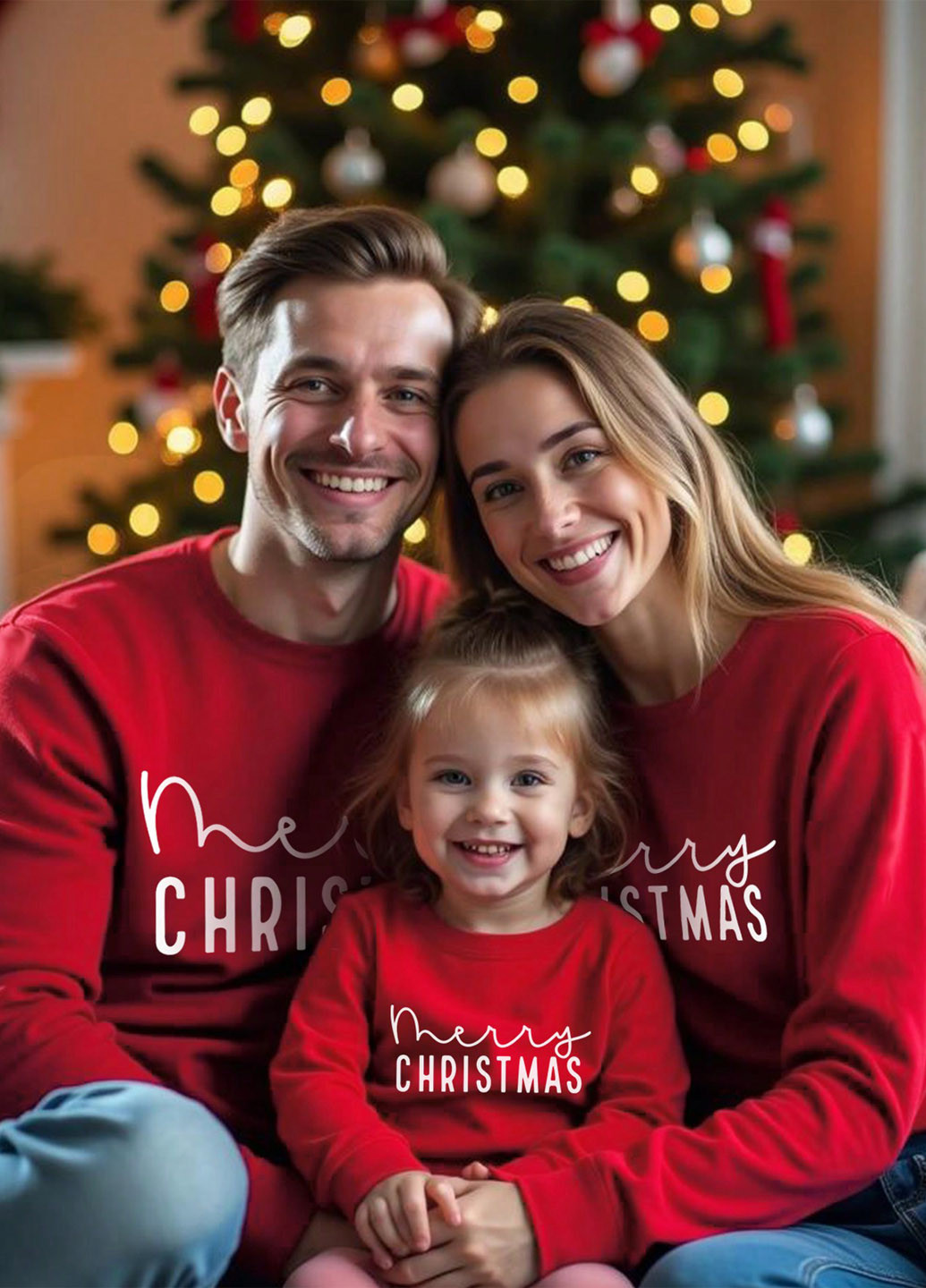 SHEIN світшот новорічний червоний святковий поліестер, двунитка з начосом