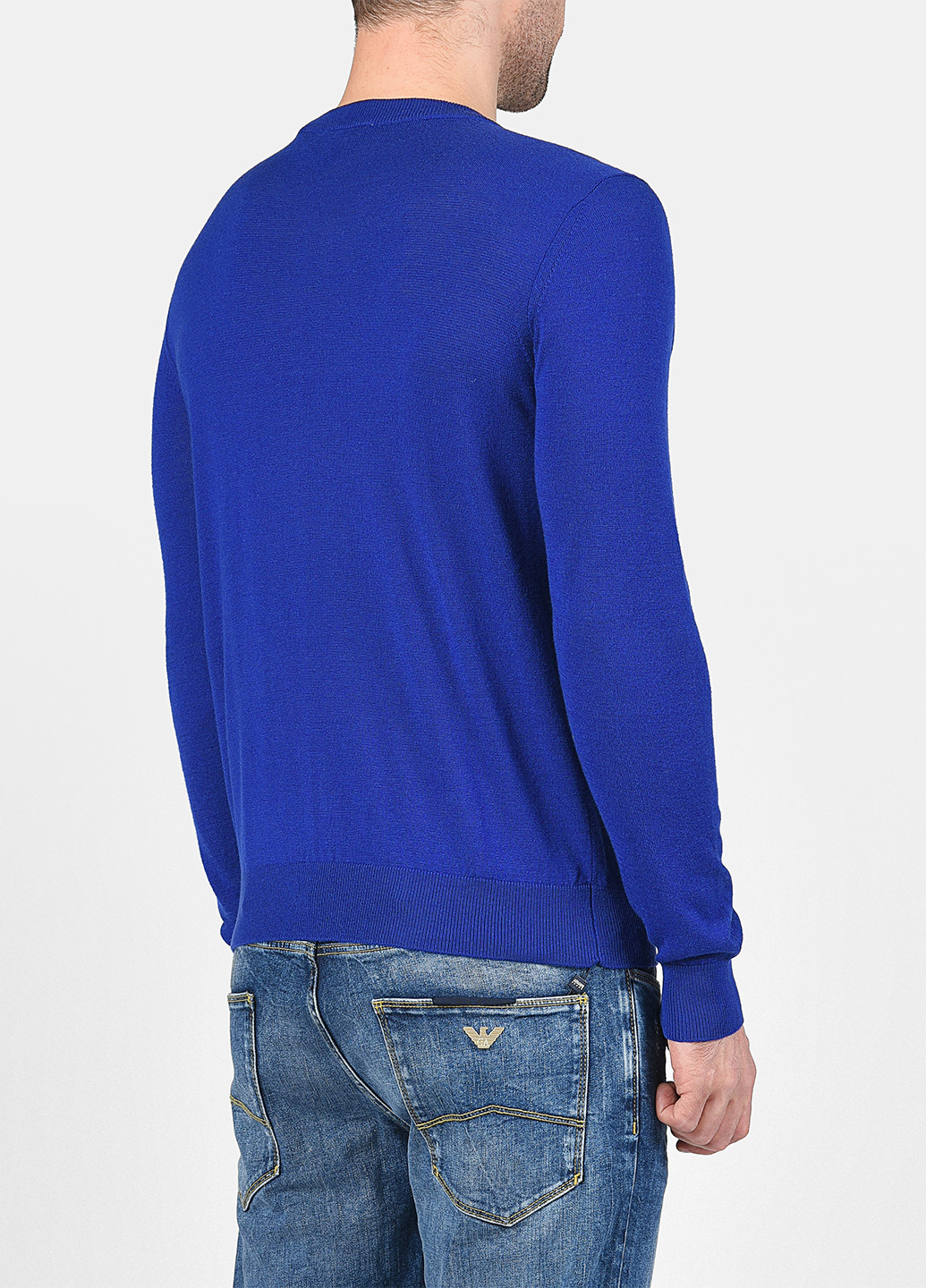 Синий зимний пуловер John Richmond