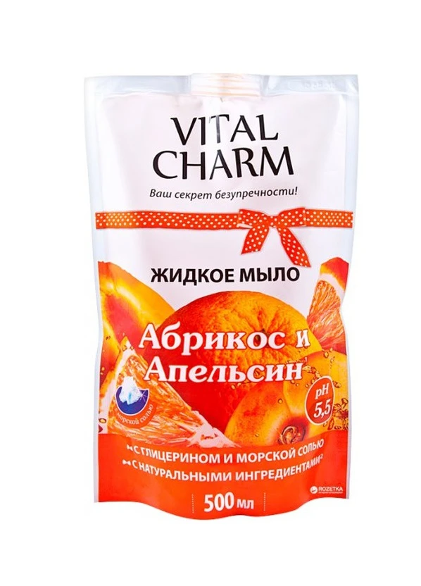 Рідке мило Апельсин Абрикос 500 мл Vital Charm (247619554)