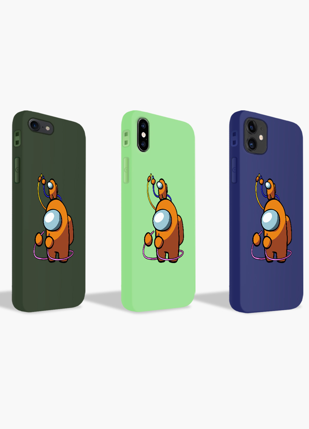 Чехол силиконовый Apple Iphone X Амонг Ас Оранжевый (Among Us Orange) (6129-2413) MobiPrint (219566254)