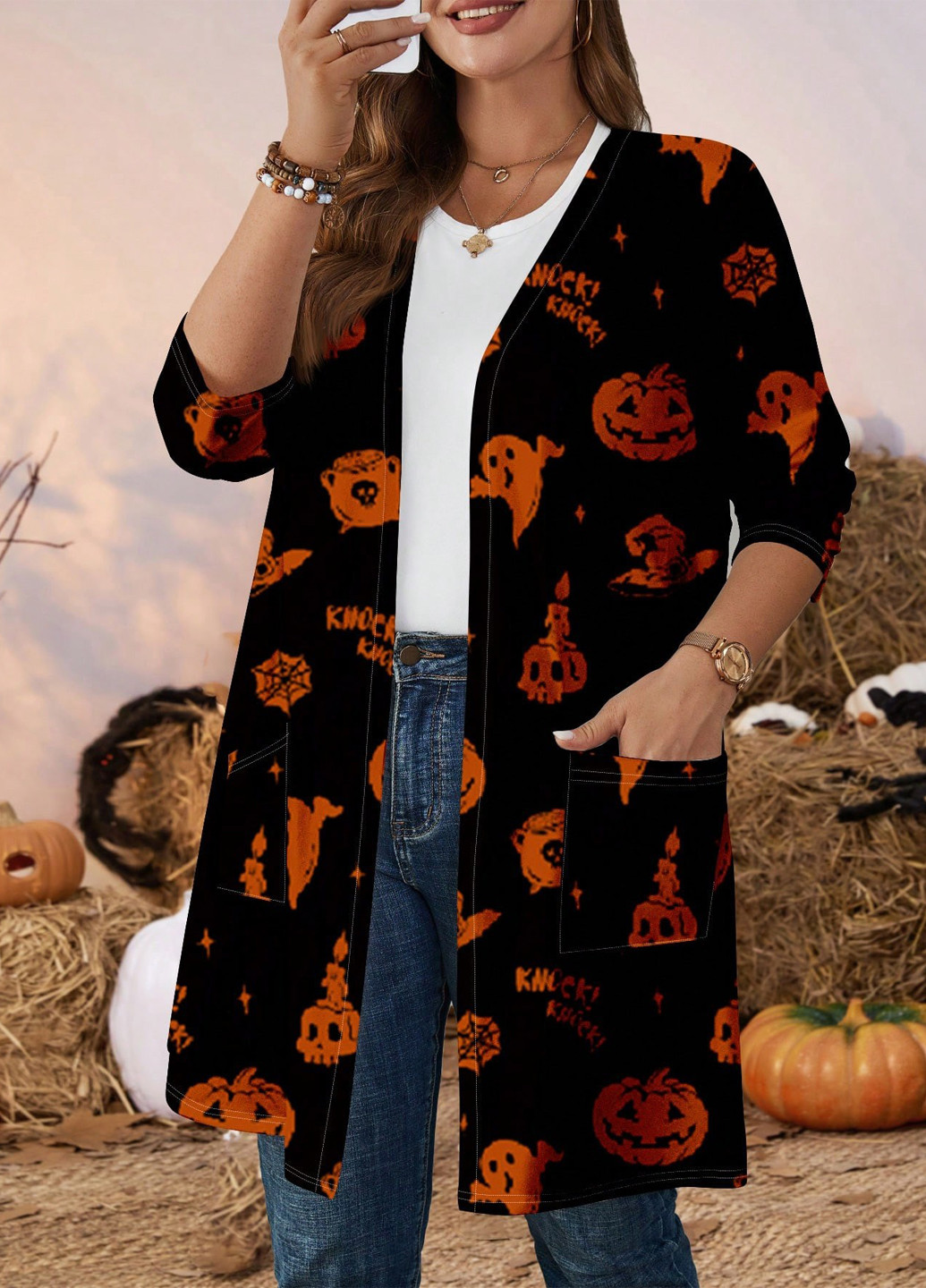 Черный демисезонный кардиган SHEIN