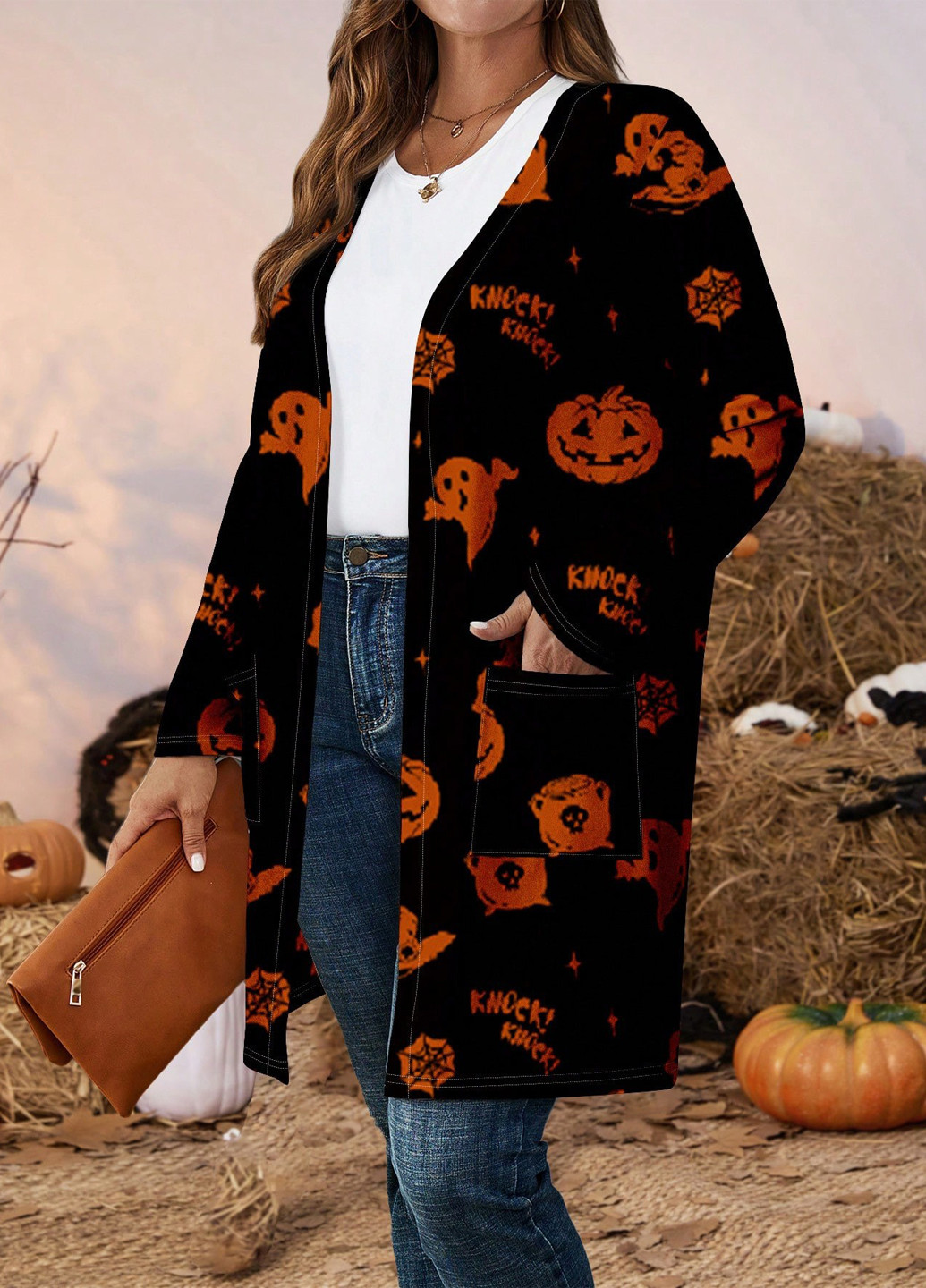 Черный демисезонный кардиган SHEIN