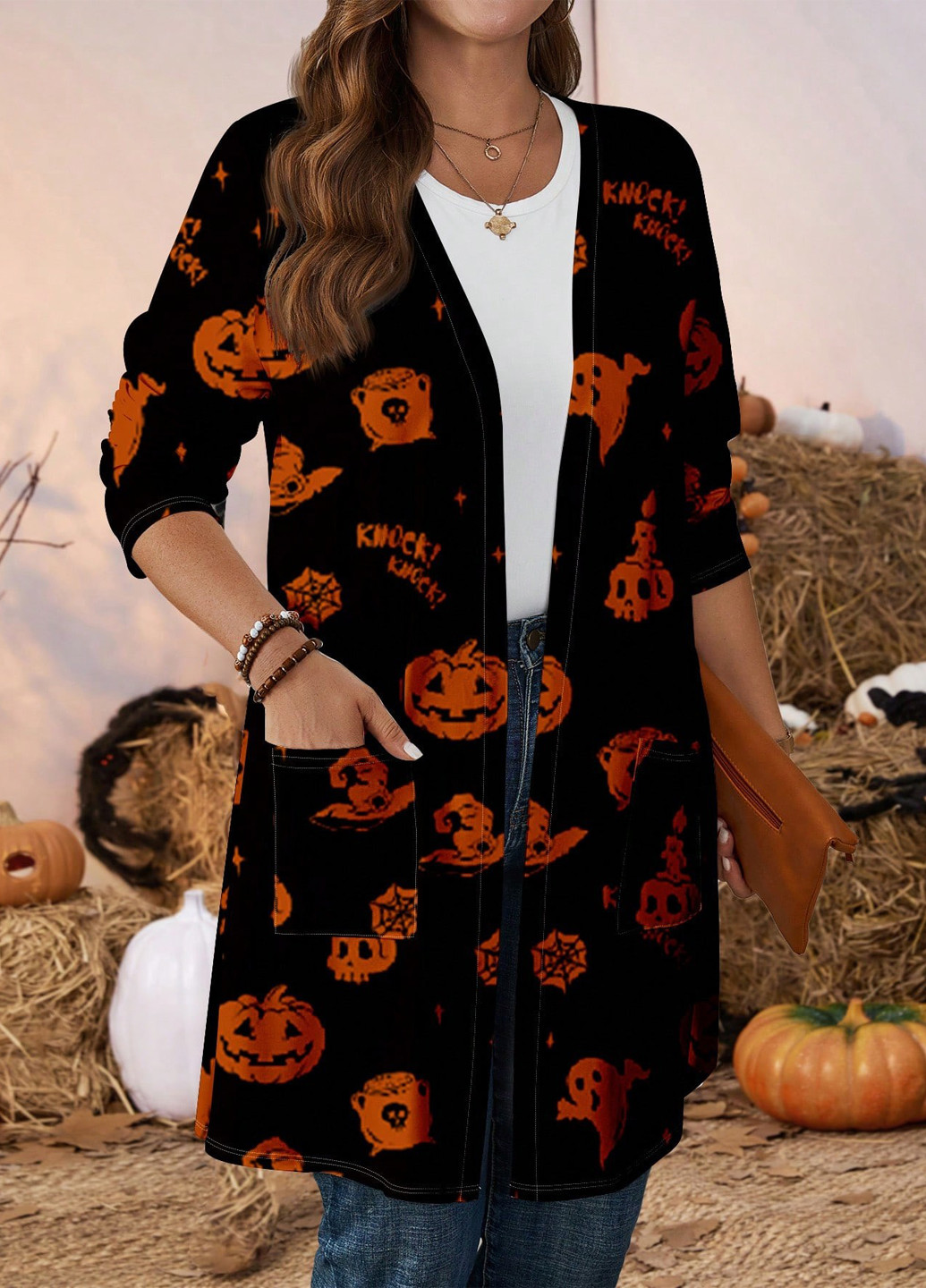 Черный демисезонный кардиган SHEIN