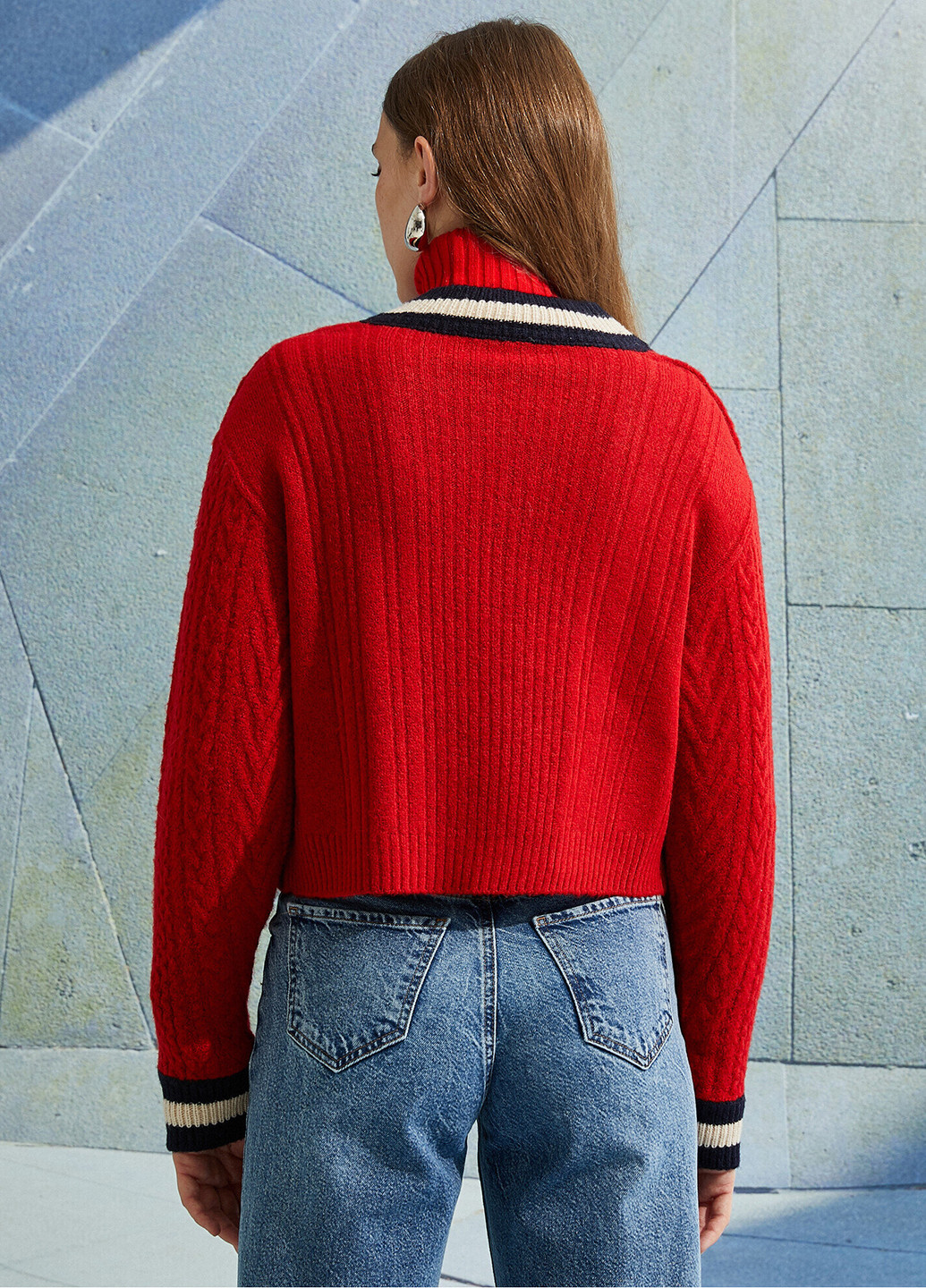 Красный демисезонный свитер KOTON