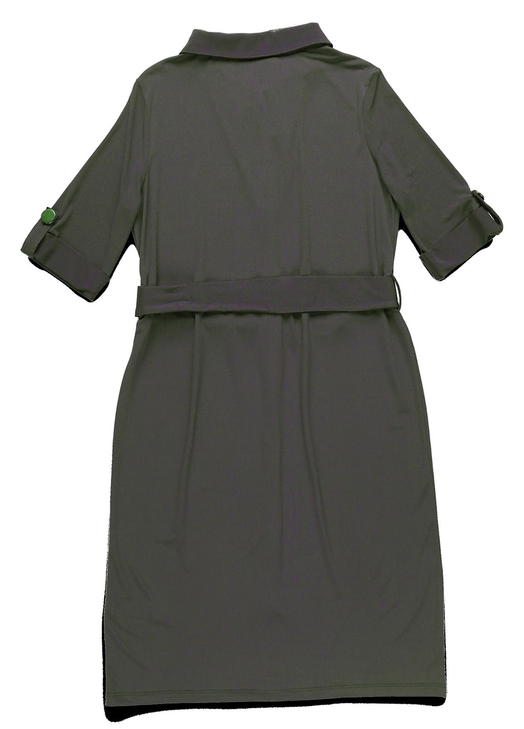 Оливковое (хаки) кэжуал платье рубашка River Island однотонное