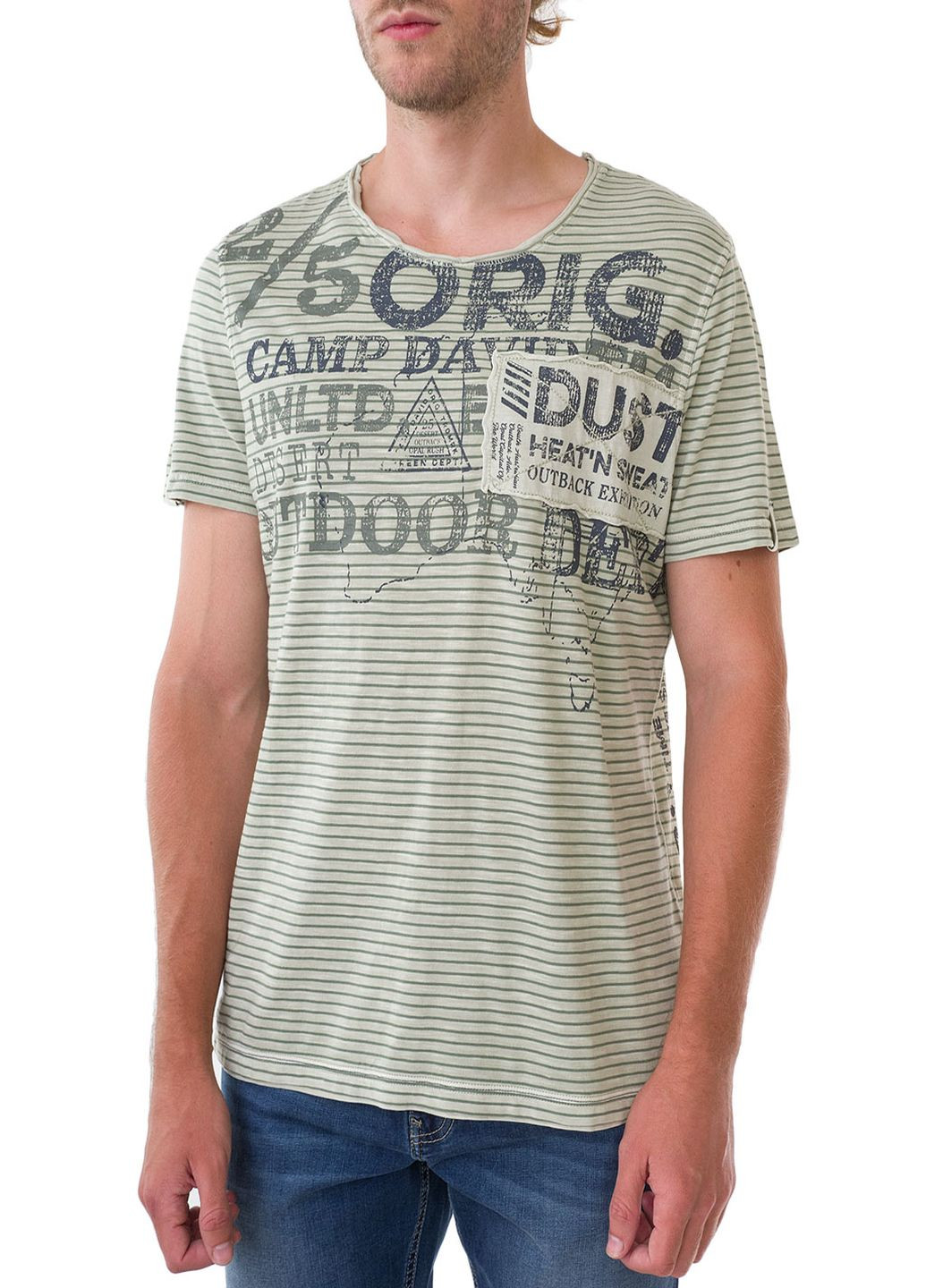 Оливковая футболка Camp David