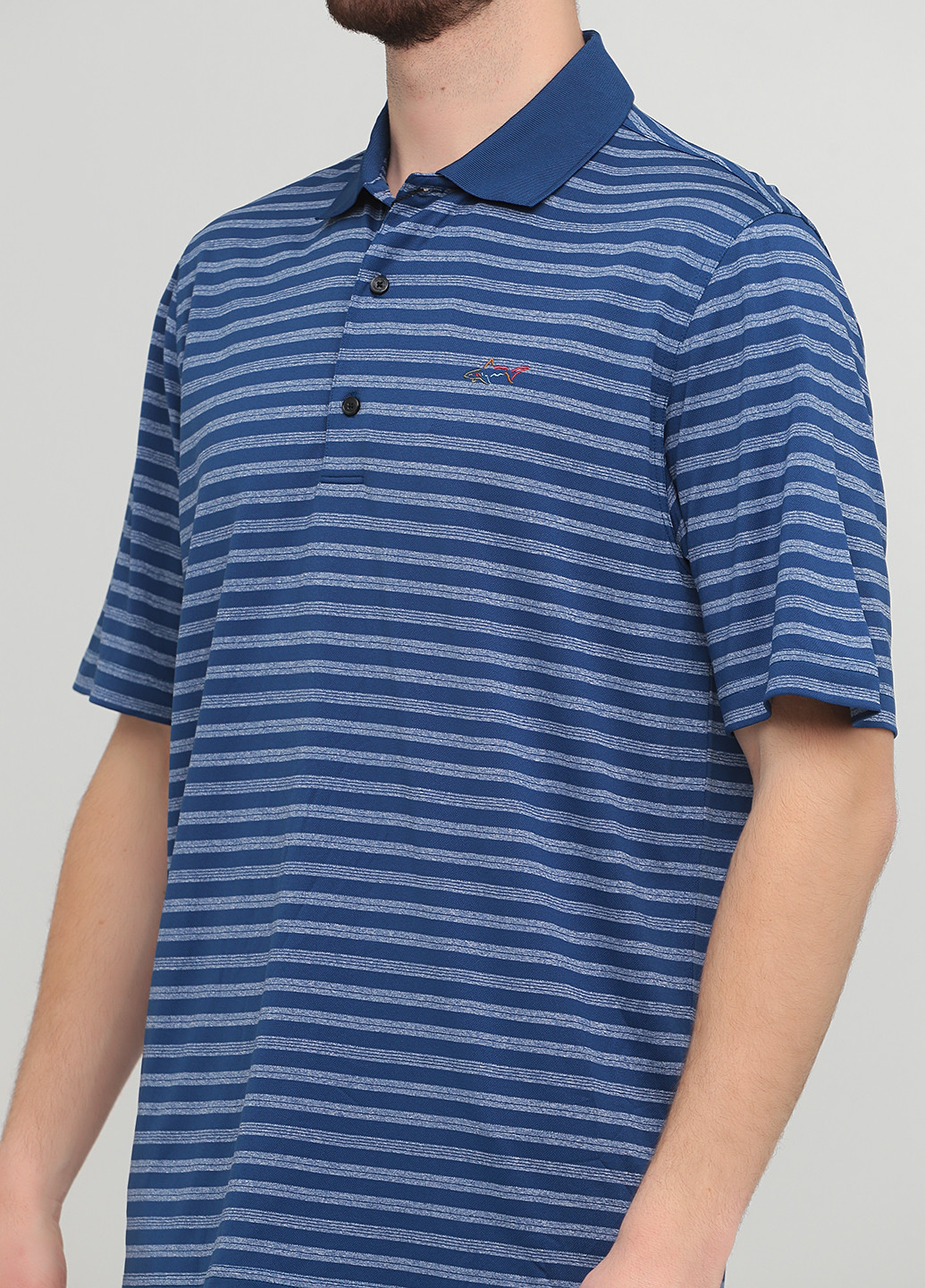 Темно-синяя футболка-поло для мужчин Greg Norman в полоску