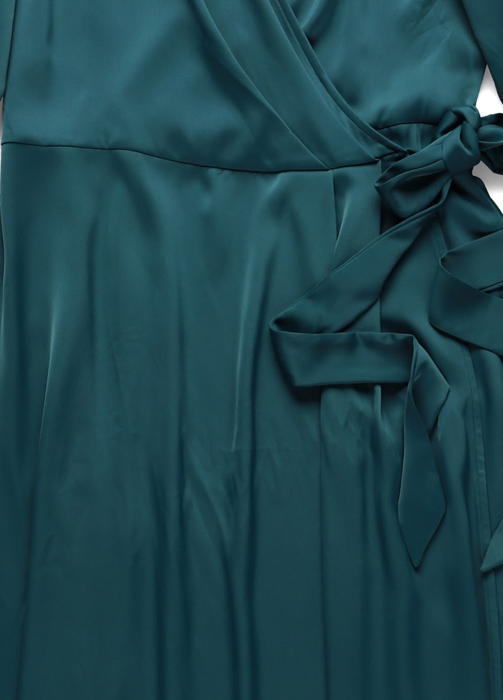 Морської хвилі кежуал сукня на запах, в стилі армпір AERYNE однотонна