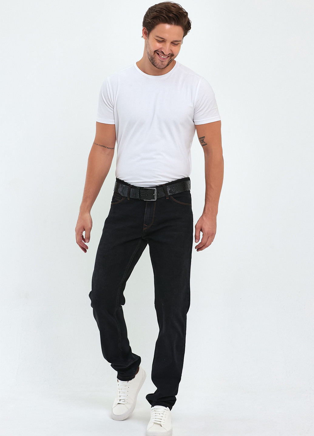 Черные демисезонные слим джинсы Trend Collection